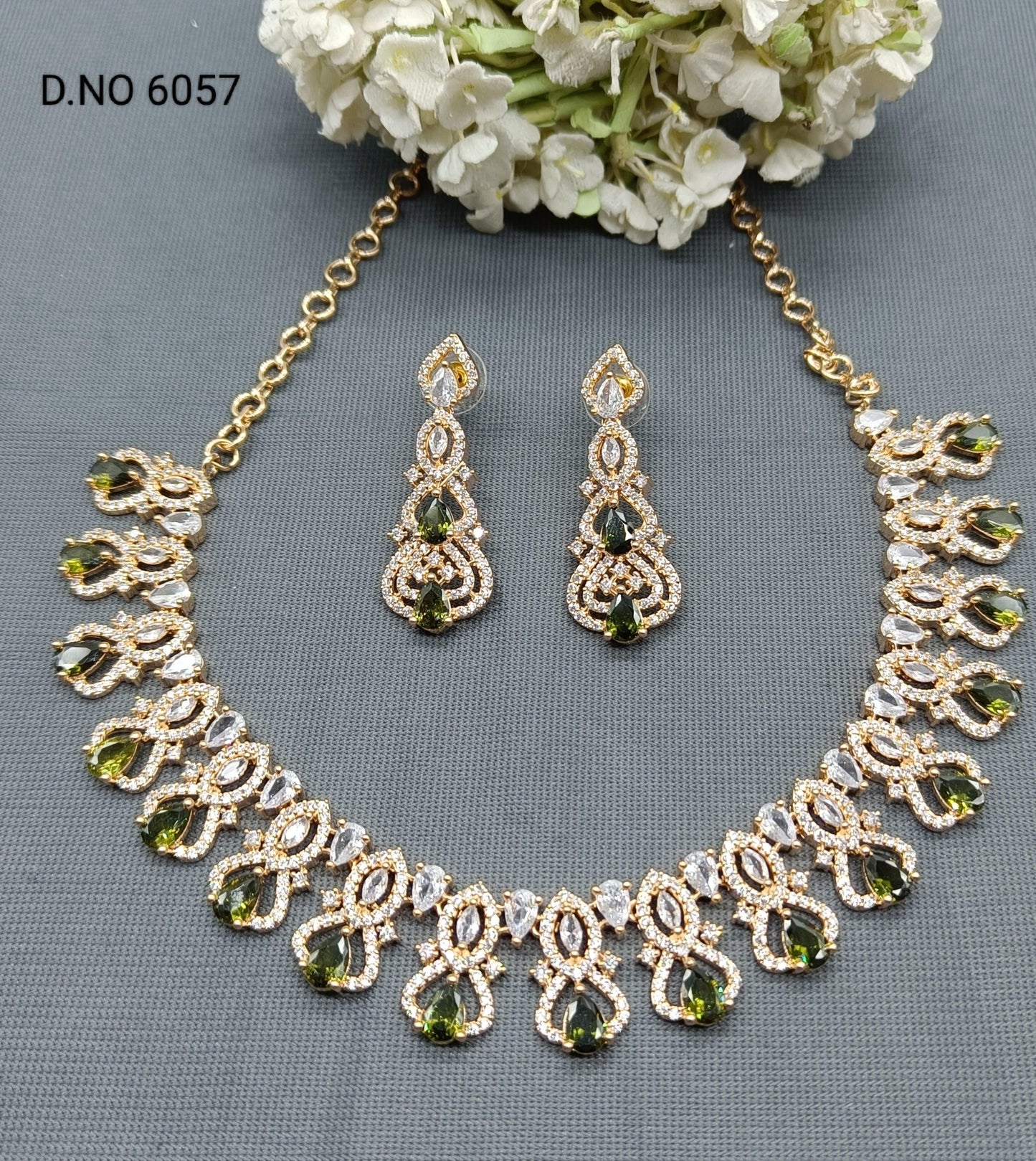 Bollywood Style Necklace Rosegold Sku 6057 C3 - rchiecreation