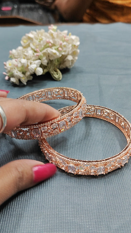 Cz ad Bangles Rosegold -5009 C4