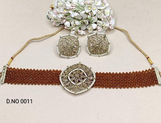 Choker Necklace Mehandi Set -0011 B4 - rchiecreation