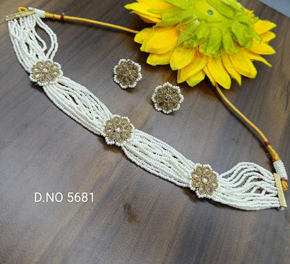 Choker Necklace Mehndi Set Sku- 5681 B1 - rchiecreation