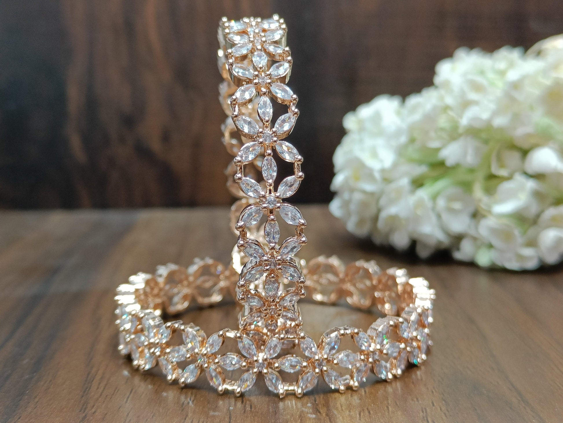 Cz ad Bangles Rosegold -5012 C4 - rchiecreation