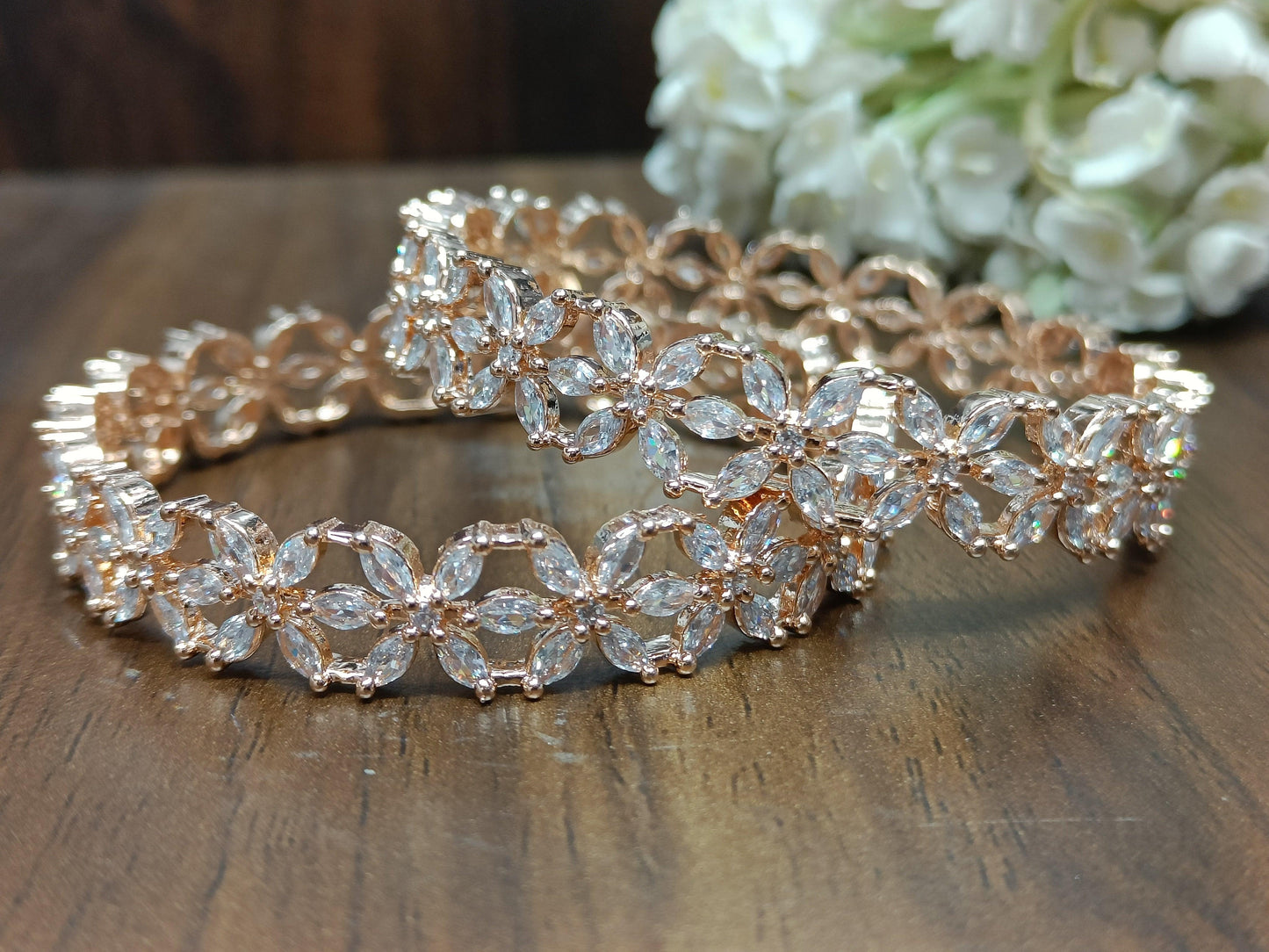 Cz ad Bangles Rosegold -5012 C4 - rchiecreation