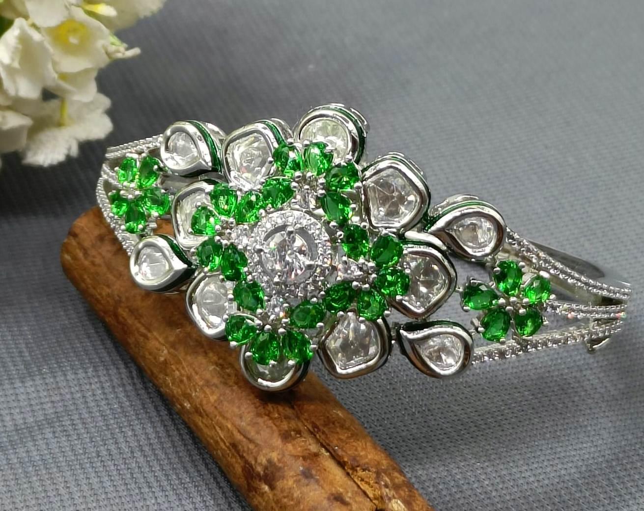 Cz Ad Bracelet Sku-5033 C4 - rchiecreation