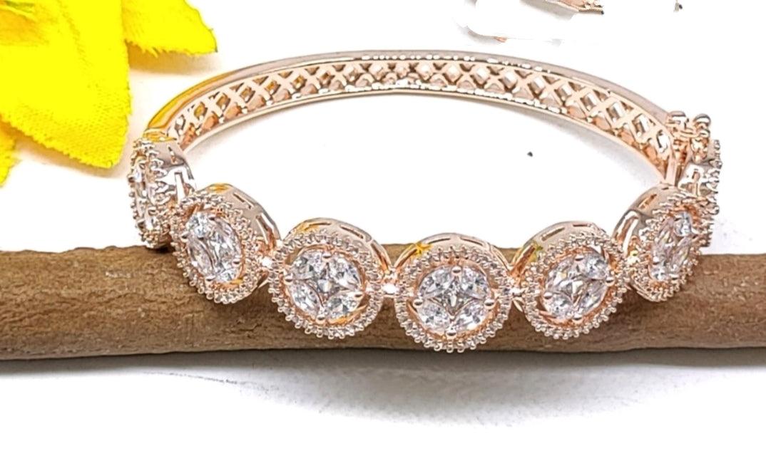 Cz Ad Bracelet Sku-8693 C4 - rchiecreation