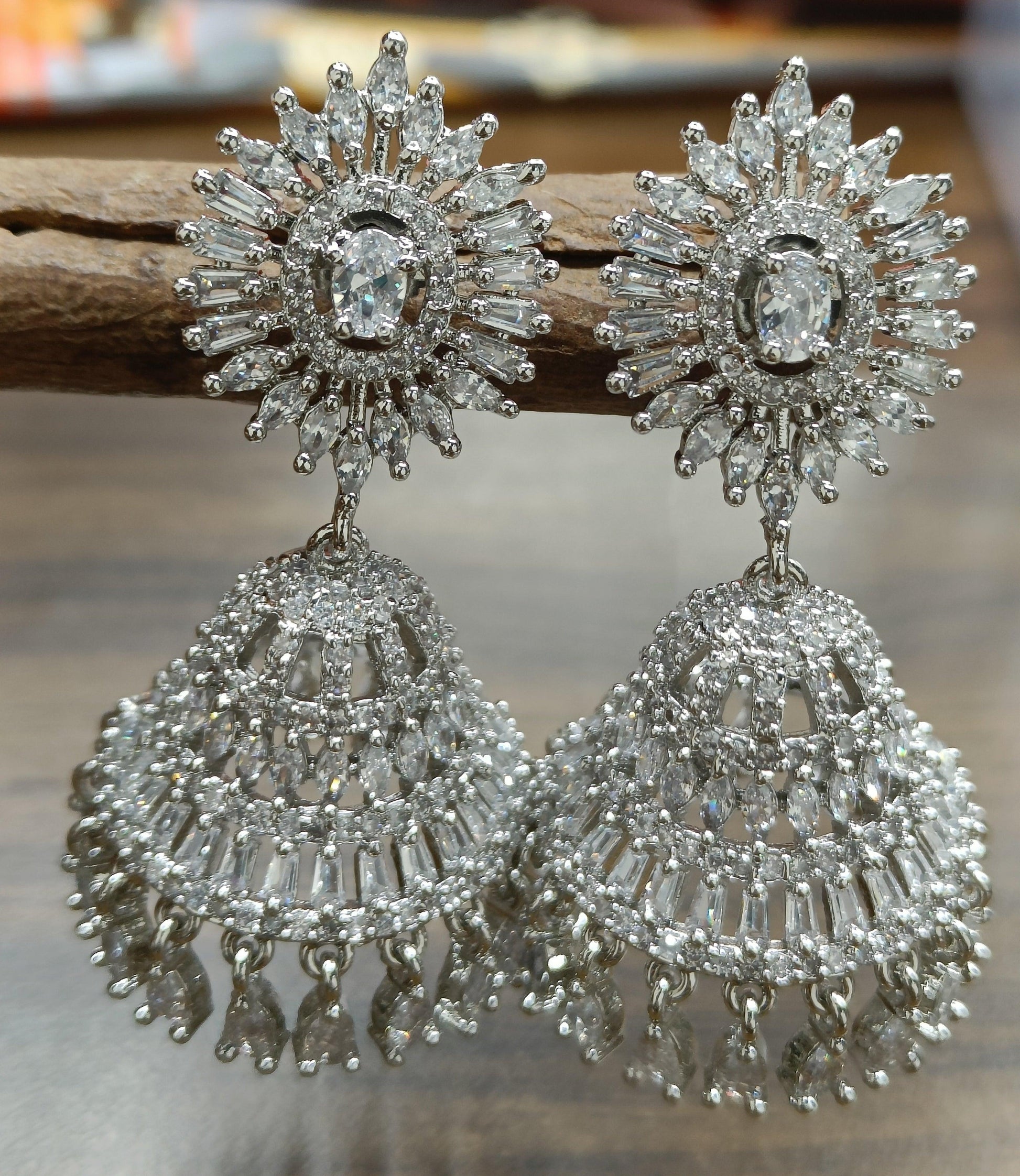 Cz ad Earring Jumkhi Sku-251-C1 - rchiecreation