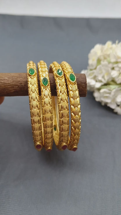 Antique Golden Bangles  Sku 3051 D1