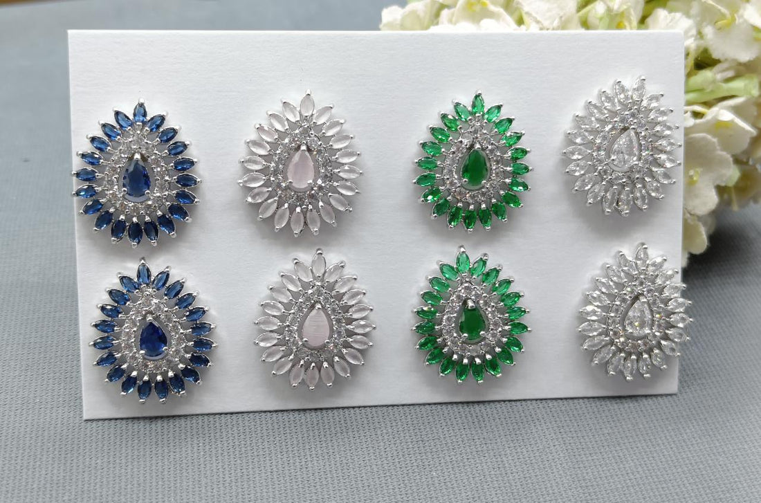 Diamond Tops Stud Earring Sku- 859 C1 - rchiecreation