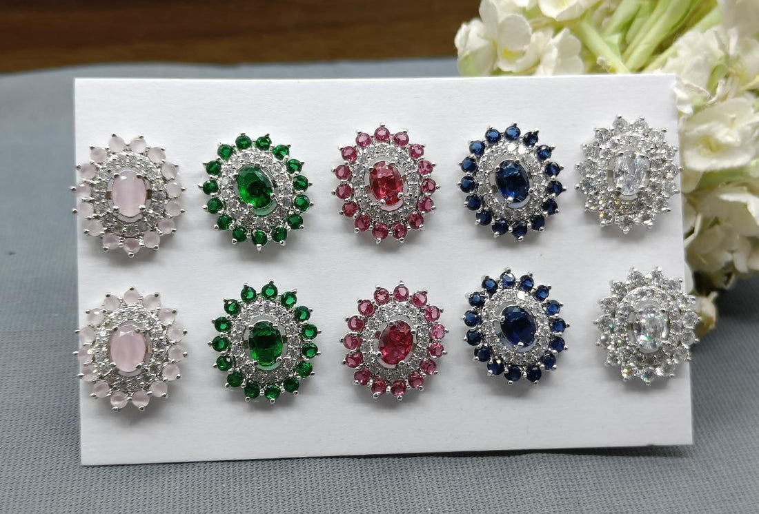 Diamond Tops Stud Earring Sku- 863 C1 - rchiecreation