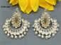 Golden Kundan Earing Sku 850 A1 - rchiecreation