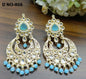 Golden Kundan Earring Sku 856 A1 - rchiecreation