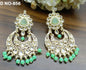 Golden Kundan Earring Sku 856 A1 - rchiecreation