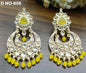 Golden Kundan Earring Sku 856 A1 - rchiecreation