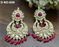 Golden Kundan Earring Sku 856 A1 - rchiecreation