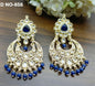 Golden Kundan Earring Sku 856 A1 - rchiecreation