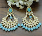 Golden Kundan Earring Sku-878 A1 - rchiecreation