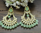 Golden Kundan Earring Sku-878 A1 - rchiecreation