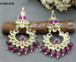 Golden Kundan Earring Sku-879 A1 - rchiecreation