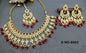 Golden Kundan Necklace Set -6002 B4 - rchiecreation