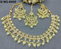 Golden Kundan Necklace Set Sku -6005 B4 - rchiecreation