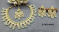 Golden Kundan Necklace Set Sku -6005 B4 - rchiecreation