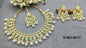 Golden Kundan Necklace Set Sku-6011 B4 - rchiecreation