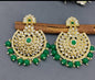 Kundan Earring Golden Sku-750 A1 - rchiecreation