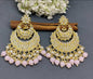 Kundan Earring Golden Sku -752 A1 - rchiecreation