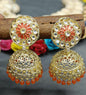 Kundan Earring Golden Sku 797 A3 - rchiecreation