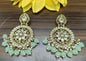 Kundan Earring Mehndi Sku-213 A1 - rchiecreation