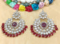 Kundan Earring Mehndi Sku 804 A2 - rchiecreation