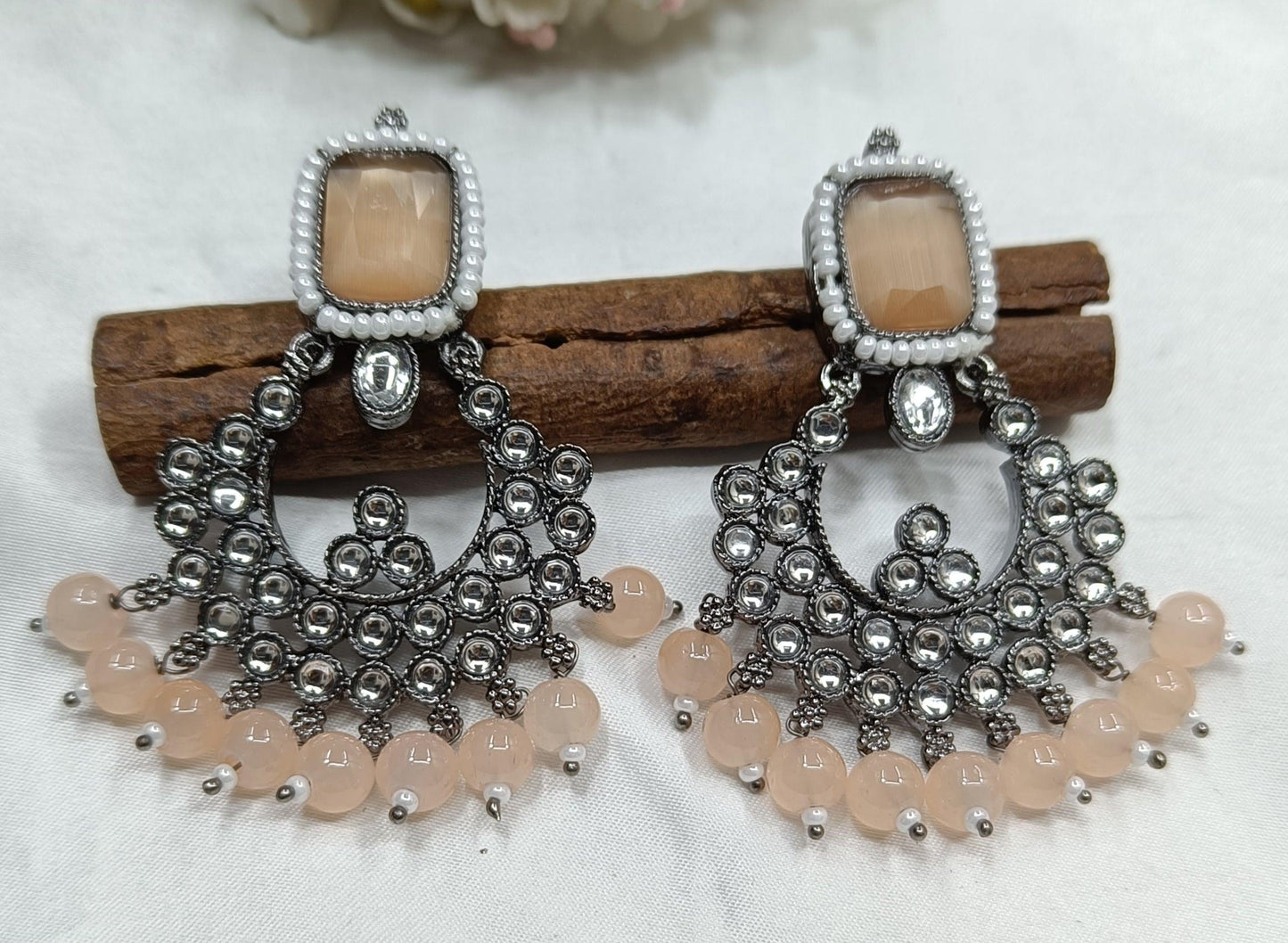 Kundan Earring Victorian Sku -835 - rchiecreation