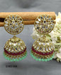 Kundan Jhumki Earring Mehndi Sku 194 A4 - rchiecreation