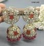 Kundan Jhumki Earring Mehndi Sku 243 A4 - rchiecreation