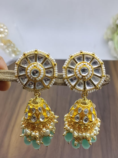 kundan jumki earring-2136 - rchiecreation