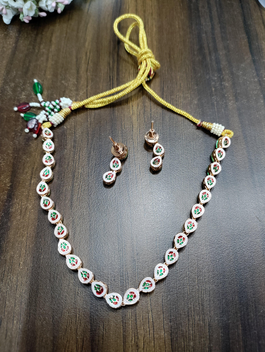 Kundan Necklace Sku-5901 D4 - rchiecreation