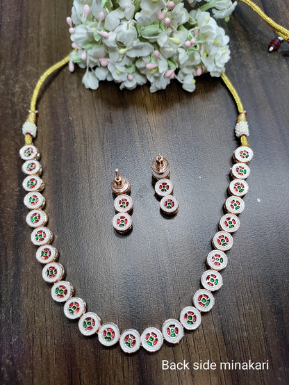 Kundan Necklace Sku-5902 D4 - rchiecreation