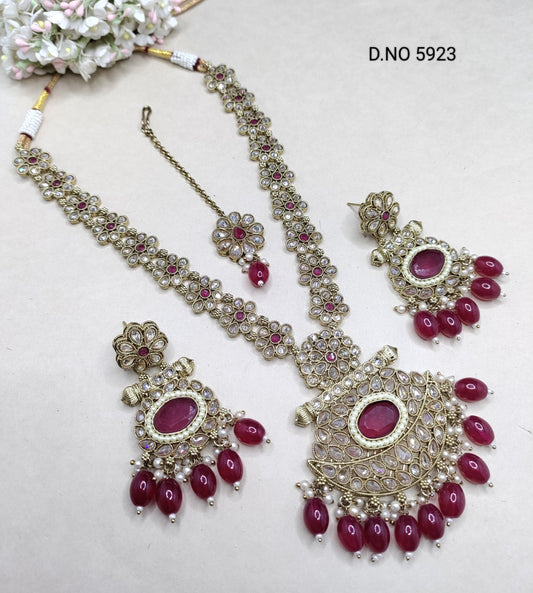 Long Necklace SET Sku-5923 B3 - rchiecreation