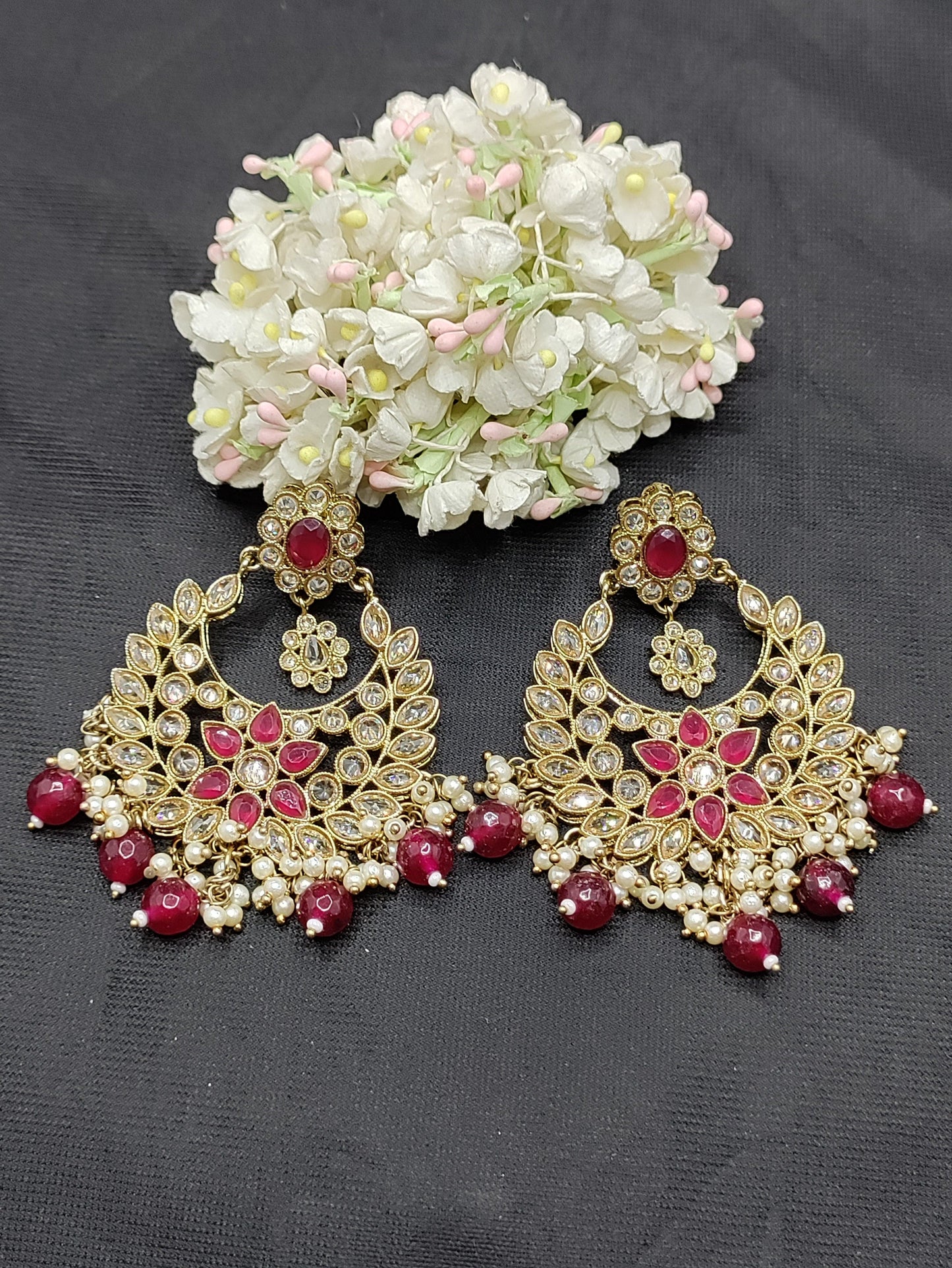 Mehndi Polki Earring - 460 A2 - rchiecreation