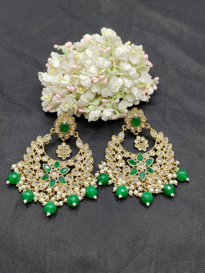 Mehndi Polki Earring - 460 A2 - rchiecreation