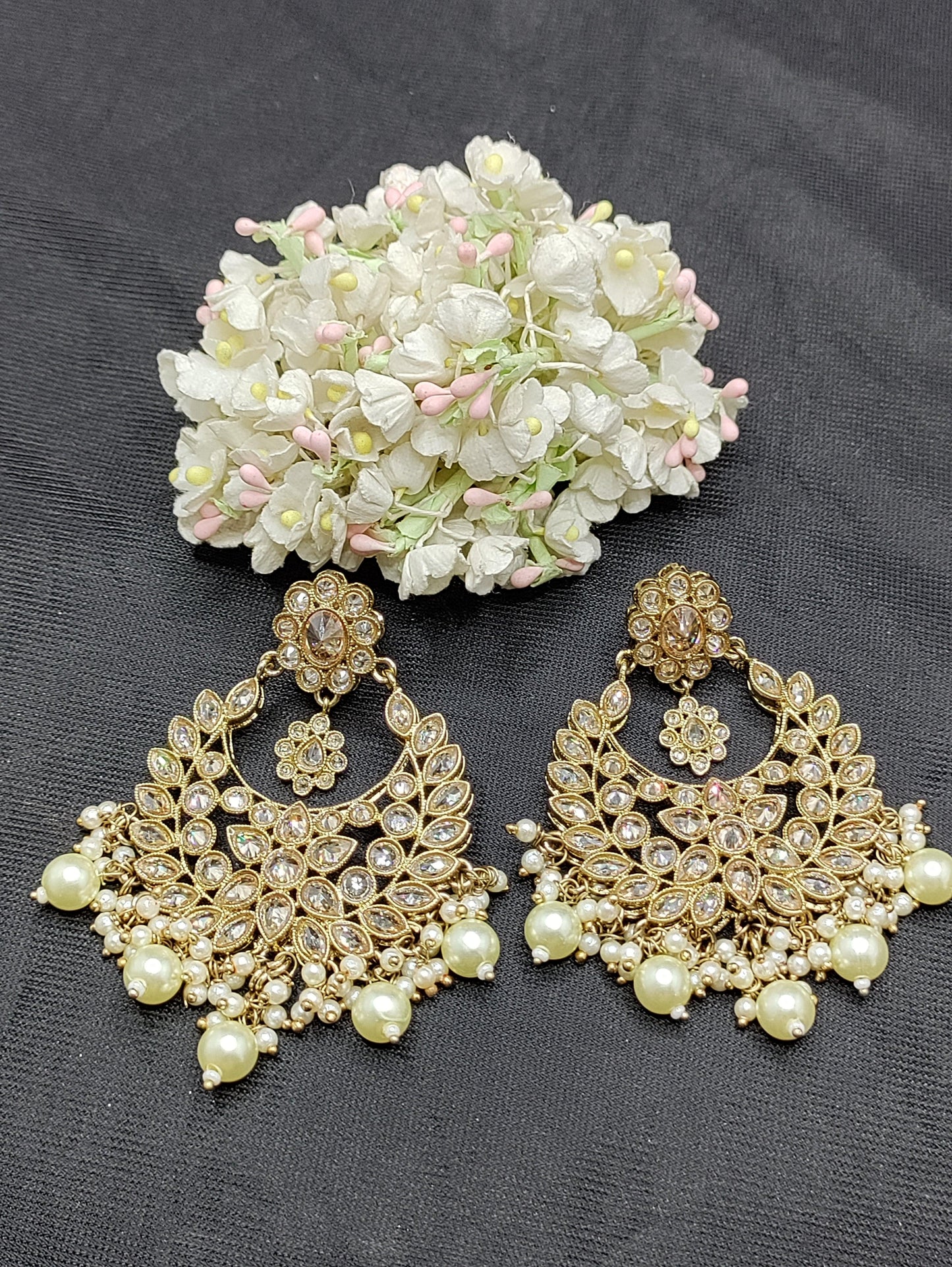 Mehndi Polki Earring - 460 A2 - rchiecreation