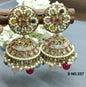 Mehndi Polki Jhumki Earring Sku 337 A4 - rchiecreation