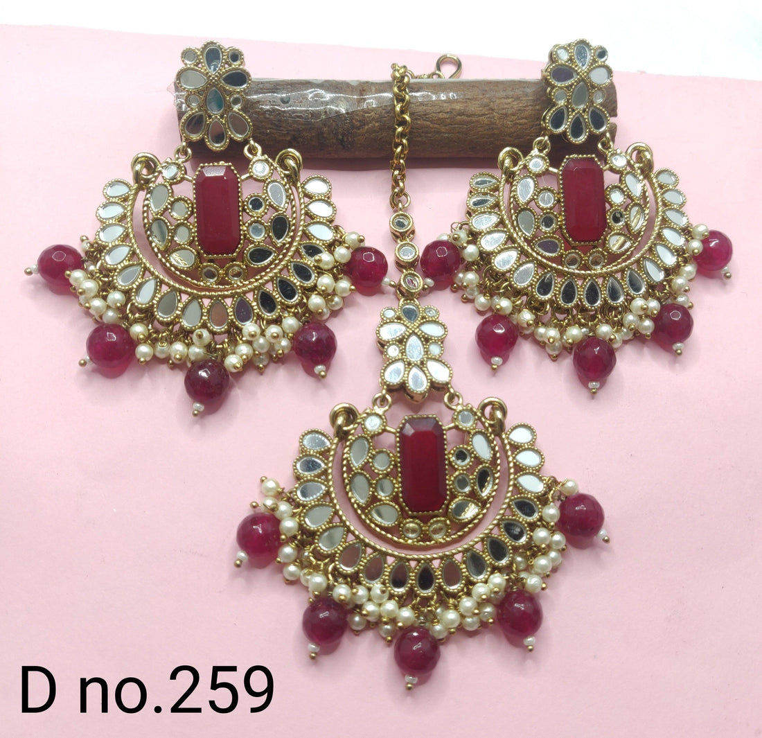 Mehndi Polki Jhumki Earring-Tica Sku _259E3 - rchiecreation