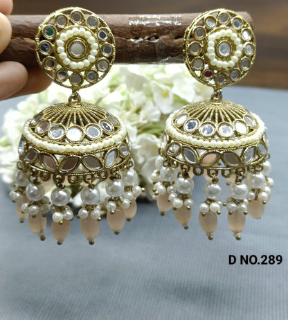 Mirror Earring Mahndi Sku- 289 A3 - rchiecreation