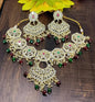 Mirror Kundan Necklace Set Sku-5525 D4 - rchiecreation