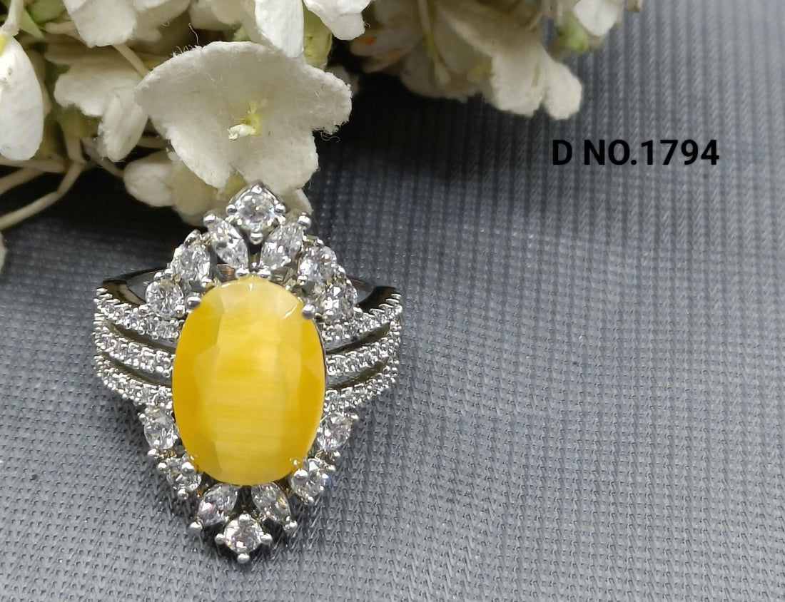 Monalisa Finger Ring Sku 1794 E-4 - rchiecreation