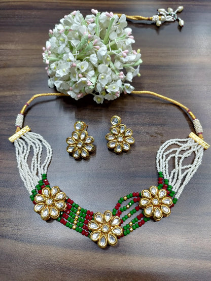 Offer kundan choker necklace-D4-7 - rchiecreation