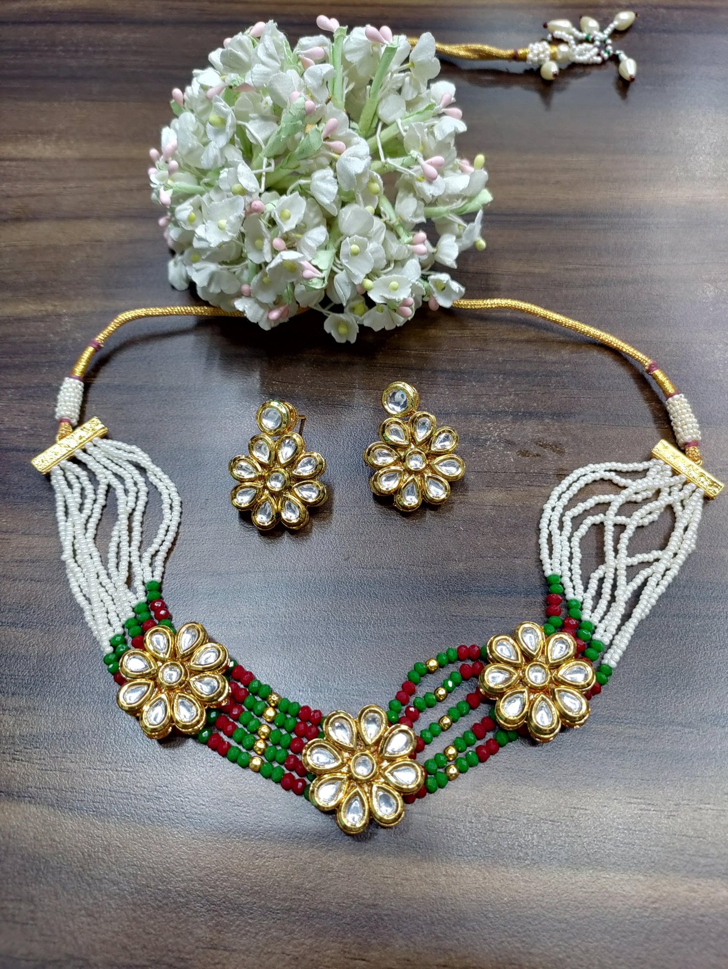 Offer kundan choker necklace-D4-7 - rchiecreation