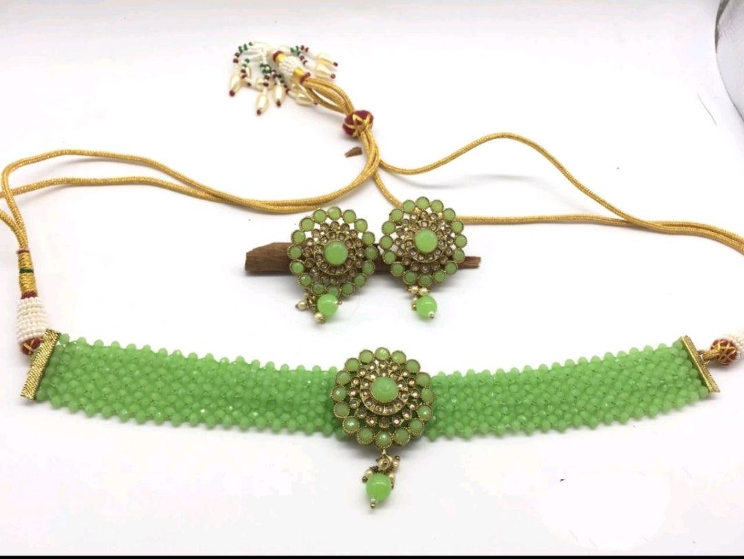 Offer Polki Choker Necklace Sku-1216 B4 - rchiecreation