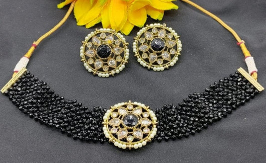 Offer Polki Choker Necklace Sku-1564 B4 - rchiecreation