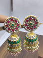 Pachi kundan jhumki earring-2134 - rchiecreation